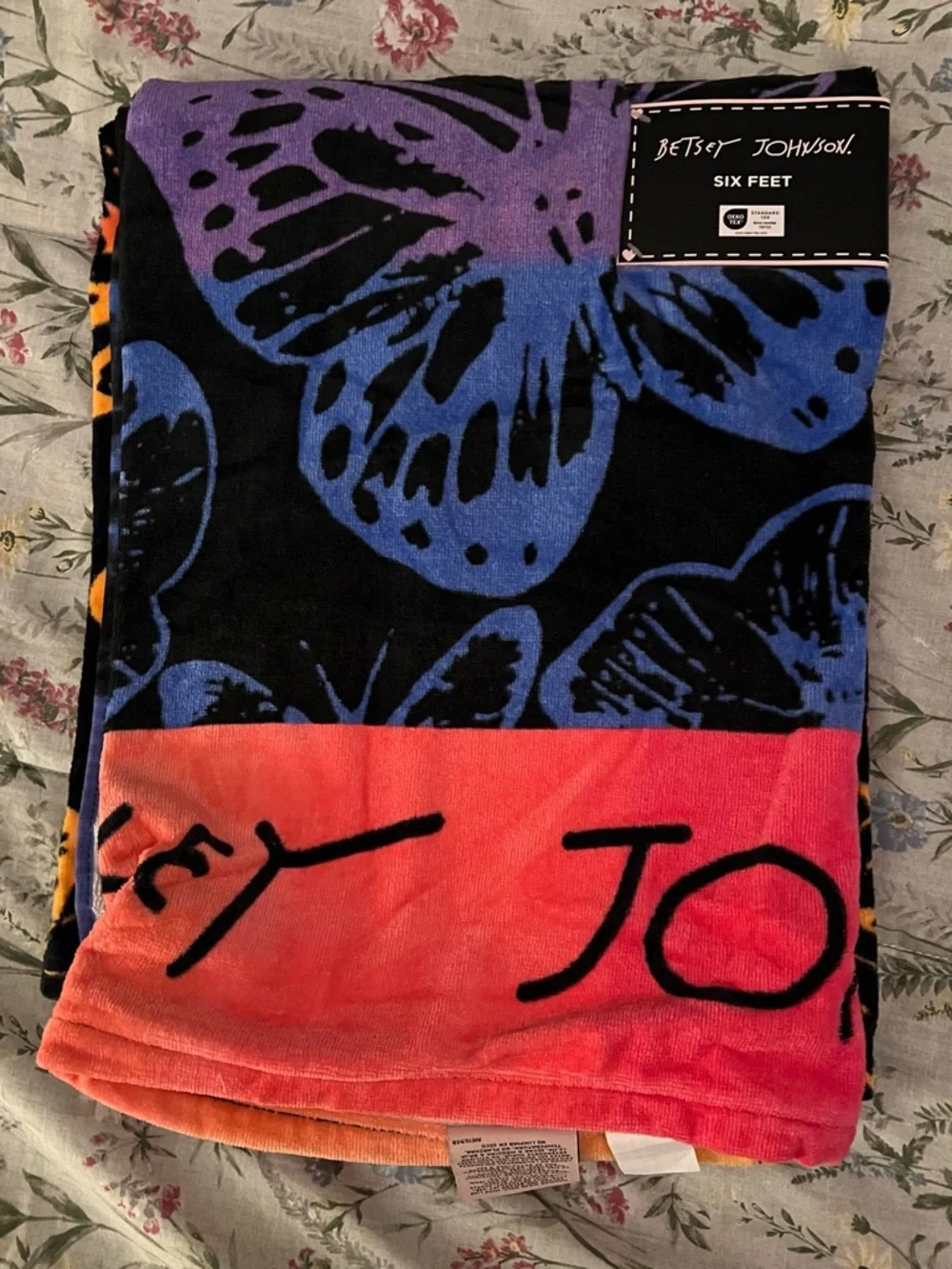 Betsey Johnson Colorful Butterfly Beach Towel
